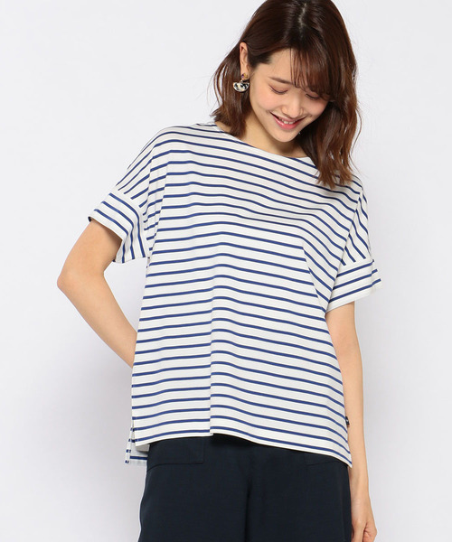 Petit Honfleur（プチオンフルール）の「◇カタログ掲載◇【COOLER TOUCHシリーズ】ボーダープルオーバー（Tシャツ/カットソー・レディース・ネイビー/グレー/ブルー・M size/L size）」の19枚目の写真