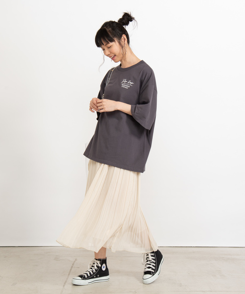 WEGO（ウィゴー）の「WEGO/バックフォトプリントTシャツ（Tシャツ/カットソー・レディース・ホワイト/ベージュ/スミクロ/イエロー/パープル・FREE）」の10枚目の写真