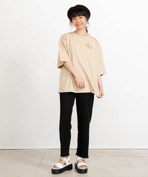 WEGO（ウィゴー）の「WEGO/バックフォトプリントTシャツ（Tシャツ/カットソー・レディース・ホワイト/ベージュ/スミクロ/イエロー/パープル・FREE）」の12枚目の写真