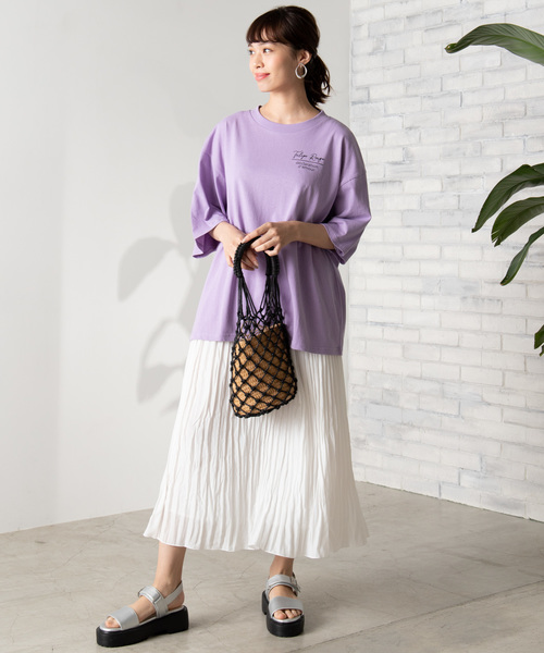 WEGO（ウィゴー）の「WEGO/バックフォトプリントTシャツ（Tシャツ/カットソー・レディース・ホワイト/ベージュ/スミクロ/イエロー/パープル・FREE）」の16枚目の写真