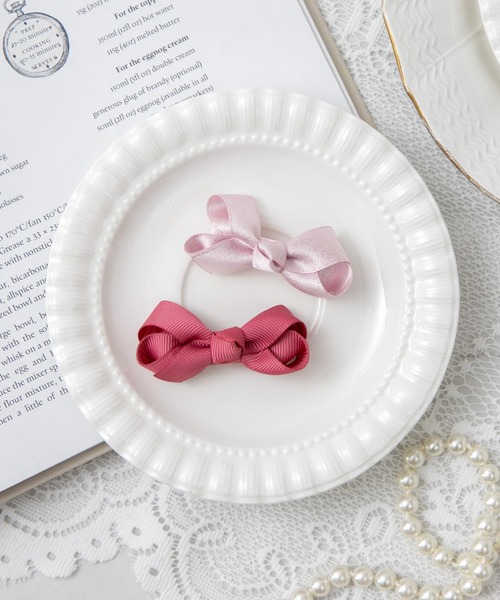 panpantutu（パンパンチュチュ）の「プチリボンヘアピン(2個セット)（ヘアピン・キッズ・ラベンダー/グリーン×ピンク/グレー×ピンク/レッド系その他/ピンク系その他/ホワイト系その他/ブルー系その他/チェック/ホワイト×ピンク/イエロー×グリーン/ピンク系その他2/レッド系その他2/イエロー系その他/シルバー×ゴールド/ローズ/ライラック系/ブラック・FREE）」の13枚目の写真