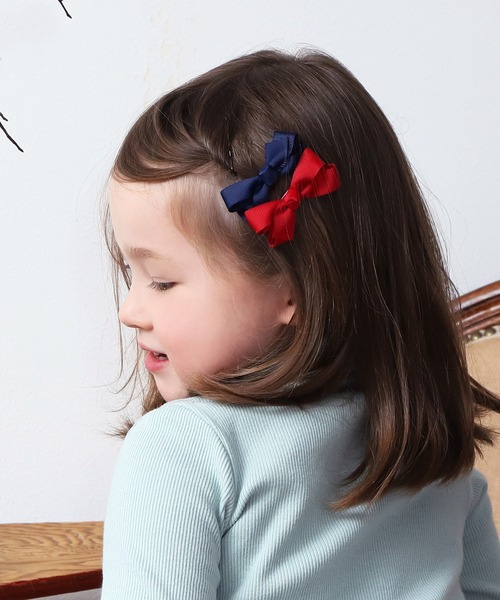 panpantutu（パンパンチュチュ）の「プチリボンヘアピン(2個セット)（ヘアピン・キッズ・ラベンダー/グリーン×ピンク/グレー×ピンク/レッド系その他/ピンク系その他/ホワイト系その他/ブルー系その他/チェック/ホワイト×ピンク/イエロー×グリーン/ピンク系その他2/レッド系その他2/イエロー系その他/シルバー×ゴールド/ローズ/ライラック系/ブラック・FREE）」の14枚目の写真