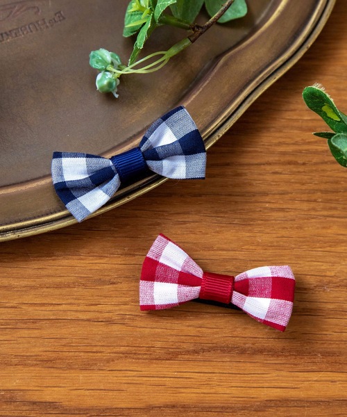 panpantutu（パンパンチュチュ）の「プチリボンヘアピン(2個セット)（ヘアピン・キッズ・ラベンダー/グリーン×ピンク/グレー×ピンク/レッド系その他/ピンク系その他/ホワイト系その他/ブルー系その他/チェック/ホワイト×ピンク/イエロー×グリーン/ピンク系その他2/レッド系その他2/イエロー系その他/シルバー×ゴールド/ローズ/ライラック系/ブラック・FREE）」の17枚目の写真