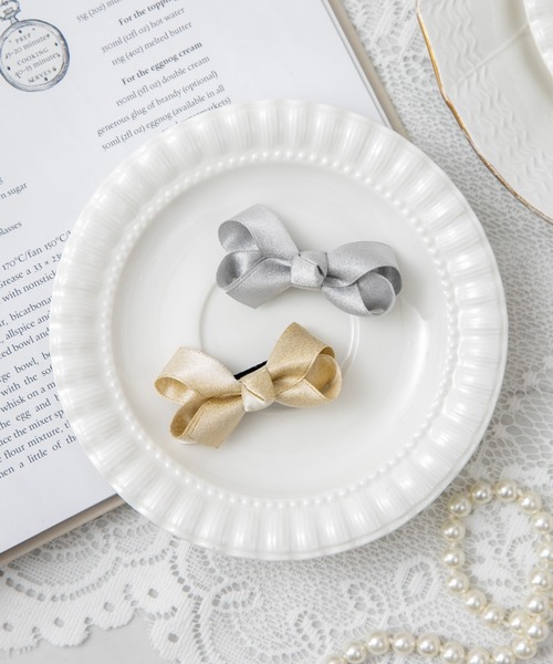 panpantutu（パンパンチュチュ）の「プチリボンヘアピン(2個セット)（ヘアピン・キッズ・ラベンダー/グリーン×ピンク/グレー×ピンク/レッド系その他/ピンク系その他/ホワイト系その他/ブルー系その他/チェック/ホワイト×ピンク/イエロー×グリーン/ピンク系その他2/レッド系その他2/イエロー系その他/シルバー×ゴールド/ローズ/ライラック系/ブラック・FREE）」の16枚目の写真