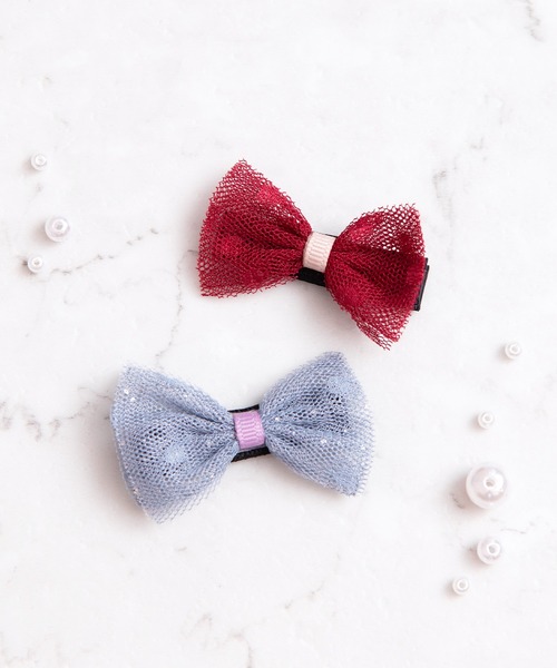 panpantutu（パンパンチュチュ）の「プチリボンヘアピン(2個セット)（ヘアピン・キッズ・ラベンダー/グリーン×ピンク/グレー×ピンク/レッド系その他/ピンク系その他/ホワイト系その他/ブルー系その他/チェック/ホワイト×ピンク/イエロー×グリーン/ピンク系その他2/レッド系その他2/イエロー系その他/シルバー×ゴールド/ローズ/ライラック系/ブラック・FREE）」の15枚目の写真