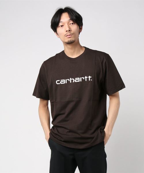 Carhartt WIP(カーハートダブリューアイピー)の「S/S SCRIPT T-SHIRT(Tシャツ/カットソー・メンズ・ターコイズブルー/オレンジ/イエロー/ブラウン/ホワイト/ブラック/ダークブラウン/ライトパープル/マジェンタ/デザートカモ・X-LARGE/MEDIUM/LARGE/SMALL)」の4枚目の写真