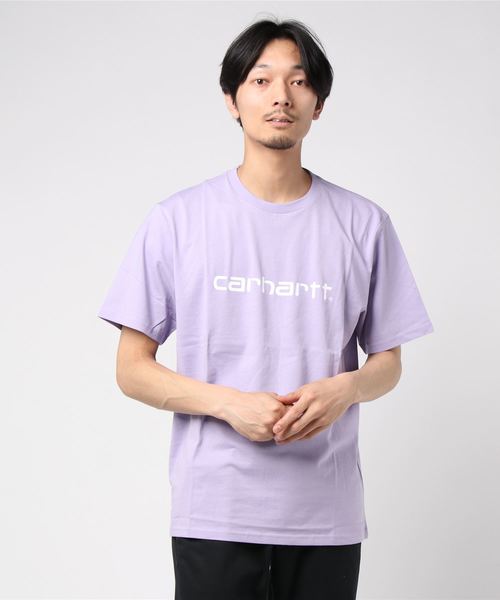 Carhartt WIP(カーハートダブリューアイピー)の「S/S SCRIPT T-SHIRT(Tシャツ/カットソー・メンズ・ターコイズブルー/オレンジ/イエロー/ブラウン/ホワイト/ブラック/ダークブラウン/ライトパープル/マジェンタ/デザートカモ・X-LARGE/MEDIUM/LARGE/SMALL)」の7枚目の写真