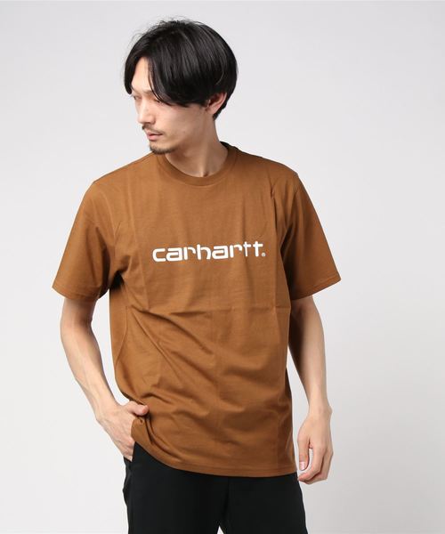 Carhartt WIP(カーハートダブリューアイピー)の「S/S SCRIPT T-SHIRT(Tシャツ/カットソー・メンズ・ターコイズブルー/オレンジ/イエロー/ブラウン/ホワイト/ブラック/ダークブラウン/ライトパープル/マジェンタ/デザートカモ・X-LARGE/MEDIUM/LARGE/SMALL)」の5枚目の写真