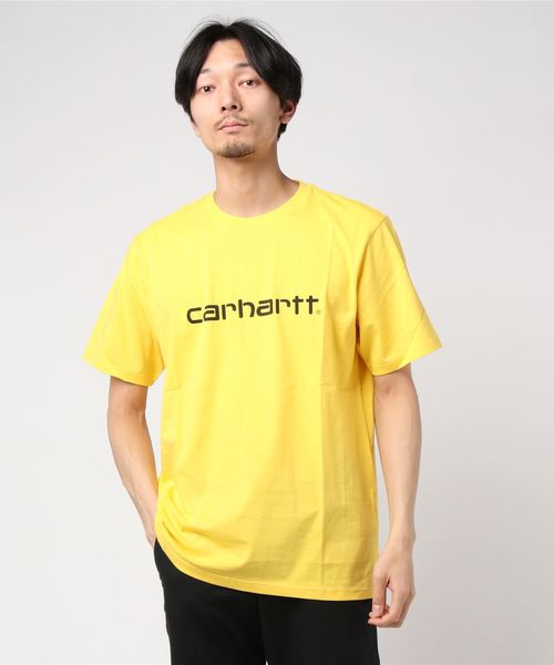 Carhartt WIP(カーハートダブリューアイピー)の「S/S SCRIPT T-SHIRT(Tシャツ/カットソー・メンズ・ターコイズブルー/オレンジ/イエロー/ブラウン/ホワイト/ブラック/ダークブラウン/ライトパープル/マジェンタ/デザートカモ・X-LARGE/MEDIUM/LARGE/SMALL)」の8枚目の写真