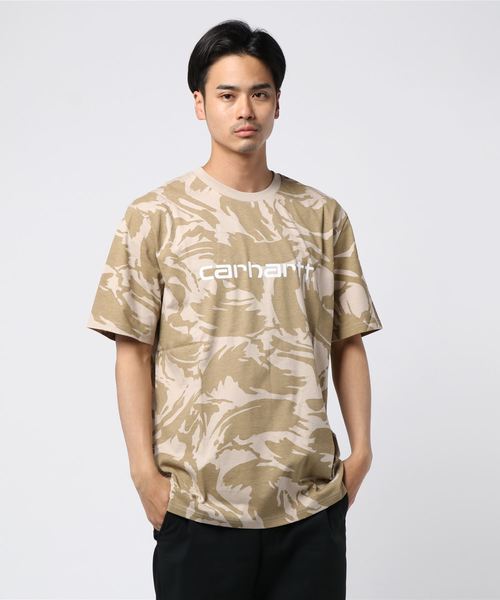 Carhartt WIP(カーハートダブリューアイピー)の「S/S SCRIPT T-SHIRT(Tシャツ/カットソー・メンズ・ターコイズブルー/オレンジ/イエロー/ブラウン/ホワイト/ブラック/ダークブラウン/ライトパープル/マジェンタ/デザートカモ・X-LARGE/MEDIUM/LARGE/SMALL)」の1枚目の写真
