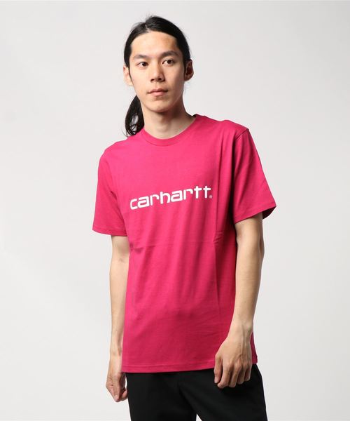 Carhartt WIP(カーハートダブリューアイピー)の「S/S SCRIPT T-SHIRT(Tシャツ/カットソー・メンズ・ターコイズブルー/オレンジ/イエロー/ブラウン/ホワイト/ブラック/ダークブラウン/ライトパープル/マジェンタ/デザートカモ・X-LARGE/MEDIUM/LARGE/SMALL)」の9枚目の写真