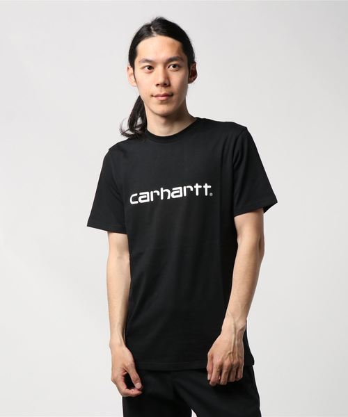 Carhartt WIP(カーハートダブリューアイピー)の「S/S SCRIPT T-SHIRT(Tシャツ/カットソー・メンズ・ターコイズブルー/オレンジ/イエロー/ブラウン/ホワイト/ブラック/ダークブラウン/ライトパープル/マジェンタ/デザートカモ・X-LARGE/MEDIUM/LARGE/SMALL)」の3枚目の写真
