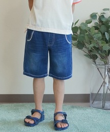 [100-140]ライトニット風デニムショーツ