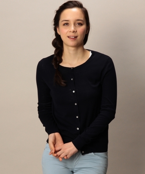 BEAUTY&YOUTH UNITED ARROWS（ビューティーアンドユースユナイテッドアローズ）の「BYSF シルクコットン クルーネックカーディガン ◆（カーディガン/ボレロ・レディース・ピンク/イエロー/ケリー/ネイビー・フリー）」の3枚目の写真