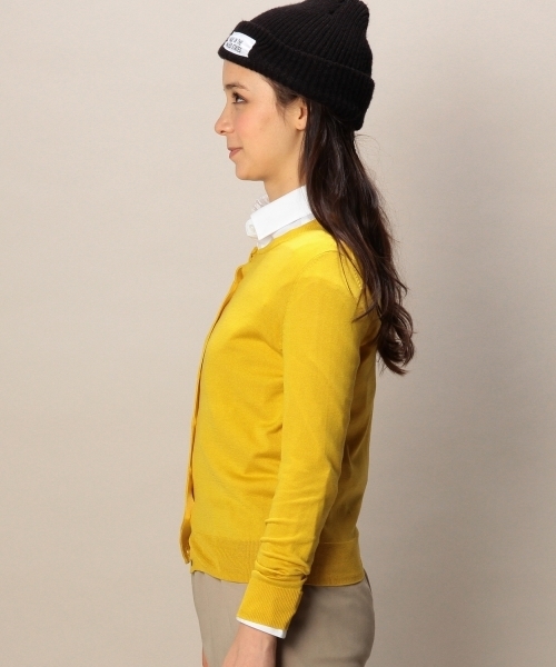 BEAUTY&YOUTH UNITED ARROWS（ビューティーアンドユースユナイテッドアローズ）の「BYSF シルクコットン クルーネックカーディガン ◆（カーディガン/ボレロ・レディース・ピンク/イエロー/ケリー/ネイビー・フリー）」の8枚目の写真