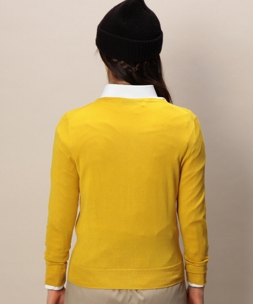 BEAUTY&YOUTH UNITED ARROWS（ビューティーアンドユースユナイテッドアローズ）の「BYSF シルクコットン クルーネックカーディガン ◆（カーディガン/ボレロ・レディース・ピンク/イエロー/ケリー/ネイビー・フリー）」の9枚目の写真