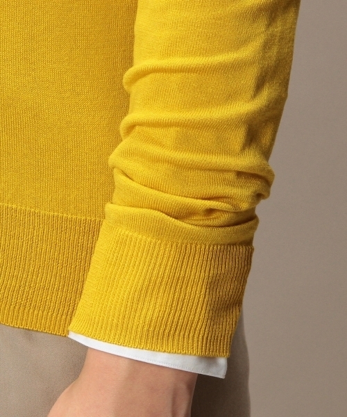 BEAUTY&YOUTH UNITED ARROWS（ビューティーアンドユースユナイテッドアローズ）の「BYSF シルクコットン クルーネックカーディガン ◆（カーディガン/ボレロ・レディース・ピンク/イエロー/ケリー/ネイビー・フリー）」の11枚目の写真