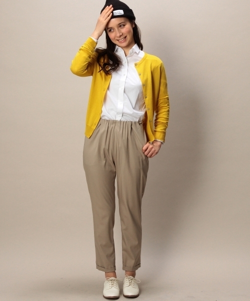 BEAUTY&YOUTH UNITED ARROWS（ビューティーアンドユースユナイテッドアローズ）の「BYSF シルクコットン クルーネックカーディガン ◆（カーディガン/ボレロ・レディース・ピンク/イエロー/ケリー/ネイビー・フリー）」の6枚目の写真