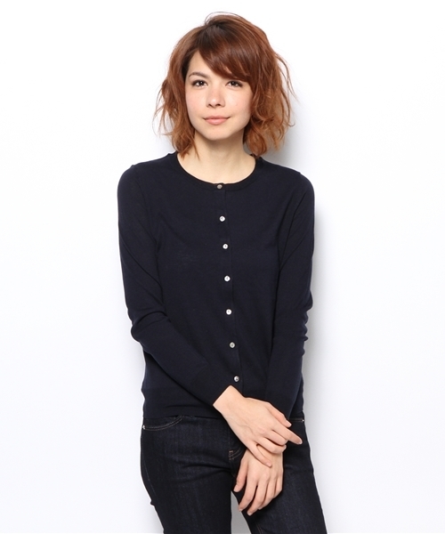 BEAUTY&YOUTH UNITED ARROWS（ビューティーアンドユースユナイテッドアローズ）の「BYSF シルクコットン クルーネックカーディガン ◆（カーディガン/ボレロ・レディース・ピンク/イエロー/ケリー/ネイビー・フリー）」の13枚目の写真