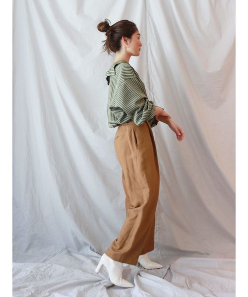 Ungrid（アングリッド）の「ストライプビッグルーズシャツ（シャツ/ブラウス・レディース・ベージュ/カーキ・FREE）」の14枚目の写真