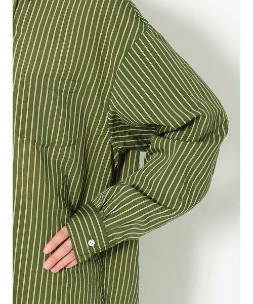 Ungrid（アングリッド）の「ストライプビッグルーズシャツ（シャツ/ブラウス・レディース・ベージュ/カーキ・FREE）」の11枚目の写真