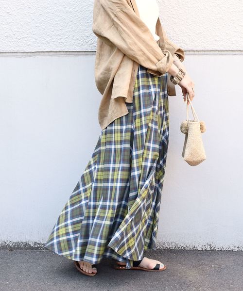 セール】マドラスチェックギャザースカート◇（スカート）｜SHIPS