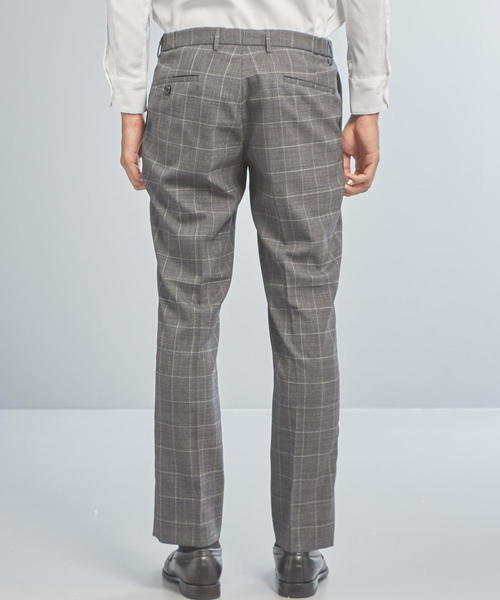 WORK TRIP OUTFITS GREEN LABEL RELAXING(ワークトリップアウトフィッツグリーンレーベル リラクシング)の「【WORK TRIP OUTFITS】TW/PU チェック スタンダード NP.(スーツパンツ・メンズ・グレー/ネイビー・XS/72/XL/88/S/76/M/80/L/84/XXS/70)」の10枚目の写真