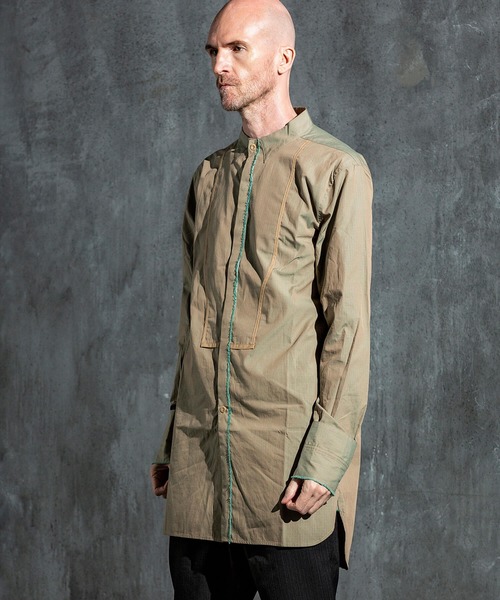 C DIEM(カルペディエム)の「C DIEM(カルペディエム)シャンブレーロングシャツ(シャツ/ブラウス・メンズ・ベージュ/ネイビー・S/M/L)」の5枚目の写真