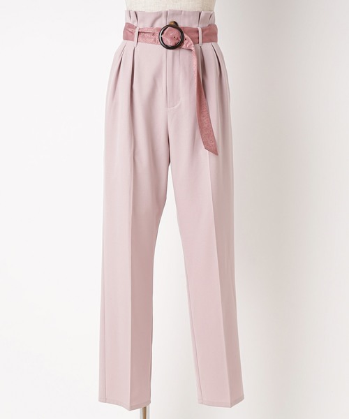 one after another NICE CLAUP（ワンアフターアナザーナイスクラップ）の「ベルト付きテーパードパンツ（その他パンツ・レディース・レンガ/アイボリー/ピンク・FREE）」の15枚目の写真