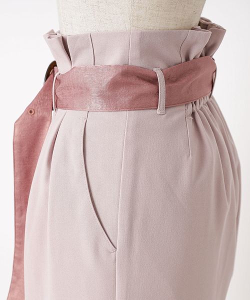 one after another NICE CLAUP（ワンアフターアナザーナイスクラップ）の「ベルト付きテーパードパンツ（その他パンツ・レディース・レンガ/アイボリー/ピンク・FREE）」の18枚目の写真