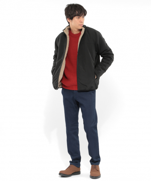 LAKOLE（ラコレ）の「アクリルワッフルニットプルオーバー / LAKOLE（ニット/セーター・メンズ・ブラック/ベージュ/レッド/ブルー/グリーン/キャメル/マスタード/チャコール/ブラウン/オリーブ・MEDIUM/LARGE）」の18枚目の写真