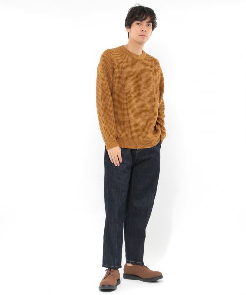 LAKOLE（ラコレ）の「アクリルワッフルニットプルオーバー / LAKOLE（ニット/セーター・メンズ・ブラック/ベージュ/レッド/ブルー/グリーン/キャメル/マスタード/チャコール/ブラウン/オリーブ・MEDIUM/LARGE）」の11枚目の写真