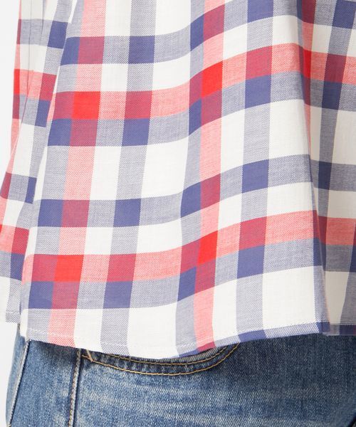ROPE' PICNIC（ロペピクニック）の「コットンツイルガーゼ袖フリルブラウス（シャツ/ブラウス・レディース・イエロー/ブルー/レッド/オフホワイト・38）」の12枚目の写真
