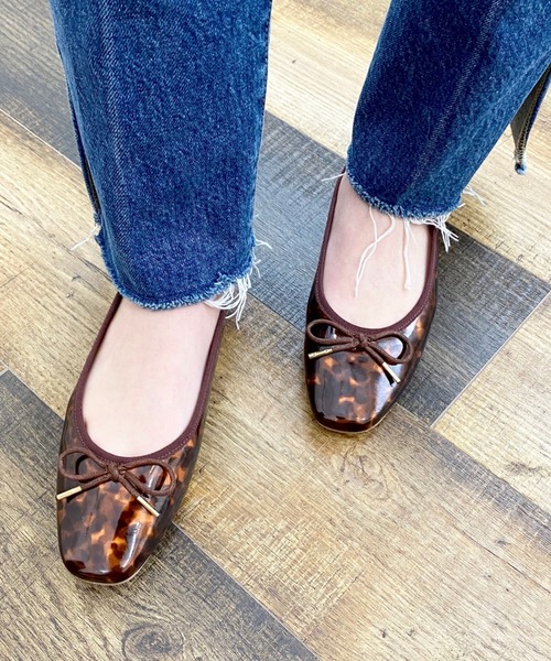 archives（アルシーヴ）の「スクエアトゥバレエシューズ（バレエシューズ・レディース・ブラック/アイボリー/モカ・MEDIUM/LARGE）」の7枚目の写真