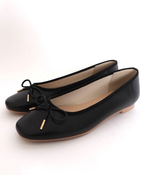 archives（アルシーヴ）の「スクエアトゥバレエシューズ（バレエシューズ・レディース・ブラック/アイボリー/モカ・MEDIUM/LARGE）」の8枚目の写真