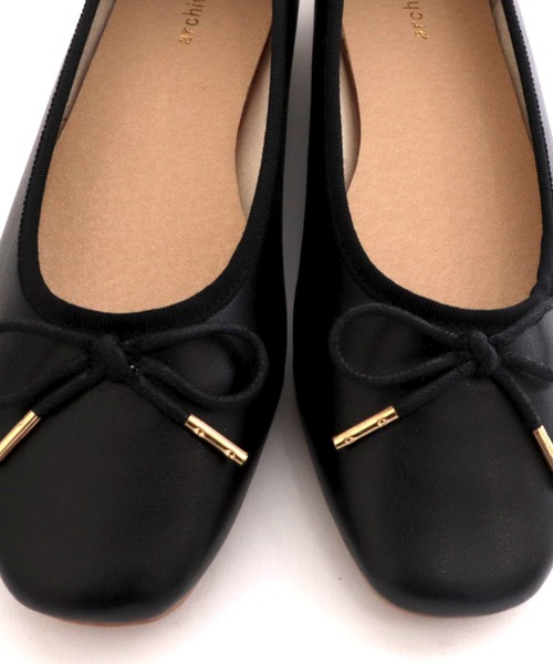 archives（アルシーヴ）の「スクエアトゥバレエシューズ（バレエシューズ・レディース・ブラック/アイボリー/モカ・MEDIUM/LARGE）」の11枚目の写真