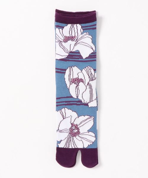 カヤ(カヤ)の「【カヤ】足袋型くつ下23~25cm けしの花(ソックス/靴下・レディース・ホワイト/レッド/イエロー・FREE)」の6枚目の写真
