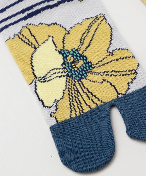 カヤ(カヤ)の「【カヤ】足袋型くつ下23~25cm けしの花(ソックス/靴下・レディース・ホワイト/レッド/イエロー・FREE)」の8枚目の写真