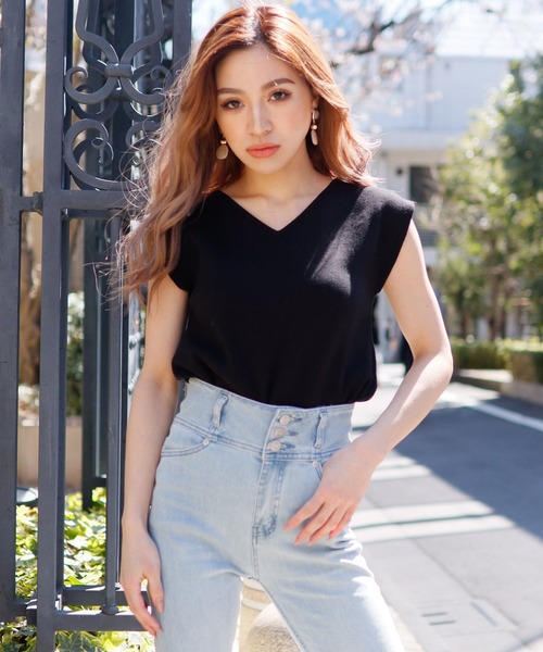 LIPSERVICE（リップサービス）の「2wayリボンノースリカラーニット（ニット/セーター・レディース・ホワイト/ブラック/ベージュ/ライム/オレンジ系その他・FREE）」の18枚目の写真