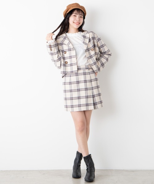 WEGO(ウィゴー)の「WEGO/【セットアップ対応商品】ショートテーラードジャケット(テーラードジャケット・レディース・ホワイト系その他2/ベージュ系その他2・FREE)」の9枚目の写真