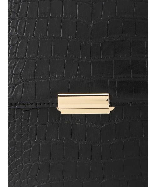 LIPSERVICE(リップサービス)の「クロコスクエアチェーンバッグ(ショルダーバッグ・レディース・ベージュ/ブラック・FREE)」の7枚目の写真