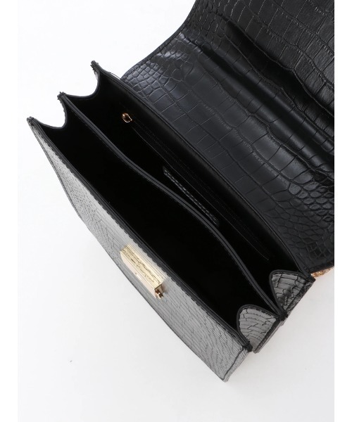 LIPSERVICE(リップサービス)の「クロコスクエアチェーンバッグ(ショルダーバッグ・レディース・ベージュ/ブラック・FREE)」の8枚目の写真