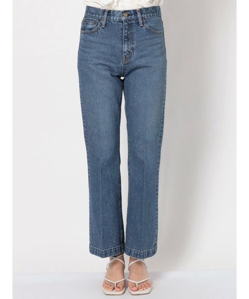 Ungrid（アングリッド）の「センタープレス9分丈フレアデニム（デニムパンツ・レディース・ブルー・26inch/24inch/25inch）」の9枚目の写真