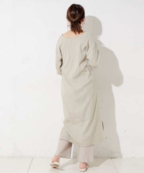 natural couture（ナチュラルクチュール）の「前後2WAYしっかりリブワンピース（ワンピース・レディース・ブラック/ベージュ/ブルー/アイボリー/ミント・FREE）」の16枚目の写真
