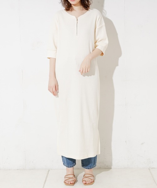 natural couture（ナチュラルクチュール）の「前後2WAYしっかりリブワンピース（ワンピース・レディース・ブラック/ベージュ/ブルー/アイボリー/ミント・FREE）」の21枚目の写真