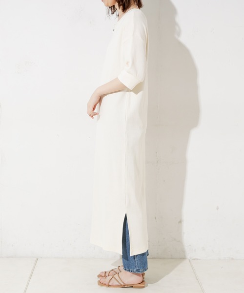 natural couture（ナチュラルクチュール）の「前後2WAYしっかりリブワンピース（ワンピース・レディース・ブラック/ベージュ/ブルー/アイボリー/ミント・FREE）」の22枚目の写真
