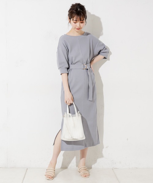 natural couture（ナチュラルクチュール）の「前後2WAYしっかりリブワンピース（ワンピース・レディース・ブラック/ベージュ/ブルー/アイボリー/ミント・FREE）」の18枚目の写真