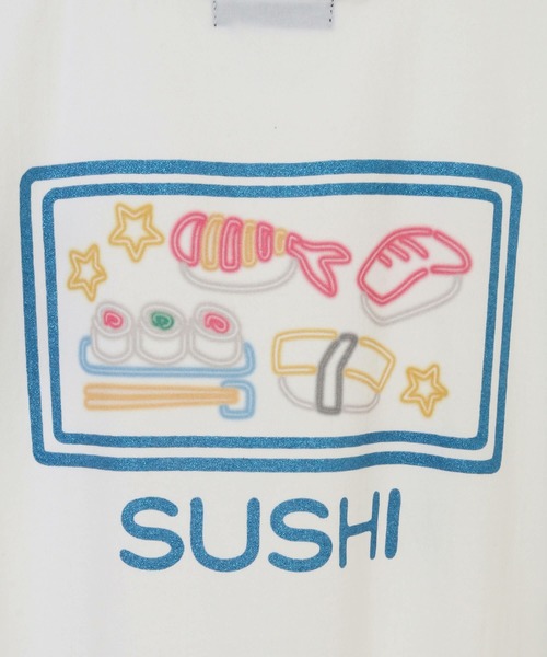Candy Stripper（キャンディストリッパー）の「SUSHI Tシャツ（Tシャツ/カットソー・レディース・オフホワイト/ブラック/ピンク・2）」の11枚目の写真