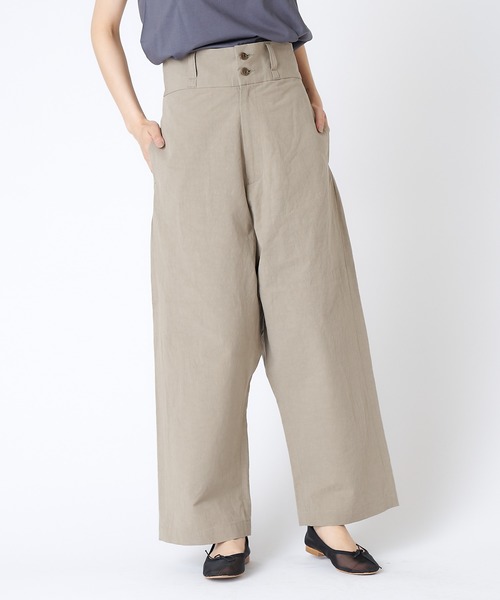 PUAL CE CIN(ピュアルセシン)の「綿麻サルエルパンツ(その他パンツ・レディース・ホワイト/ブラック/ベージュ・FREE)」の3枚目の写真