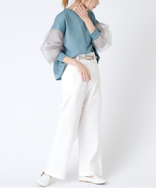 PUAL CE CIN(ピュアルセシン)の「綿麻サルエルパンツ(その他パンツ・レディース・ホワイト/ブラック/ベージュ・FREE)」の11枚目の写真